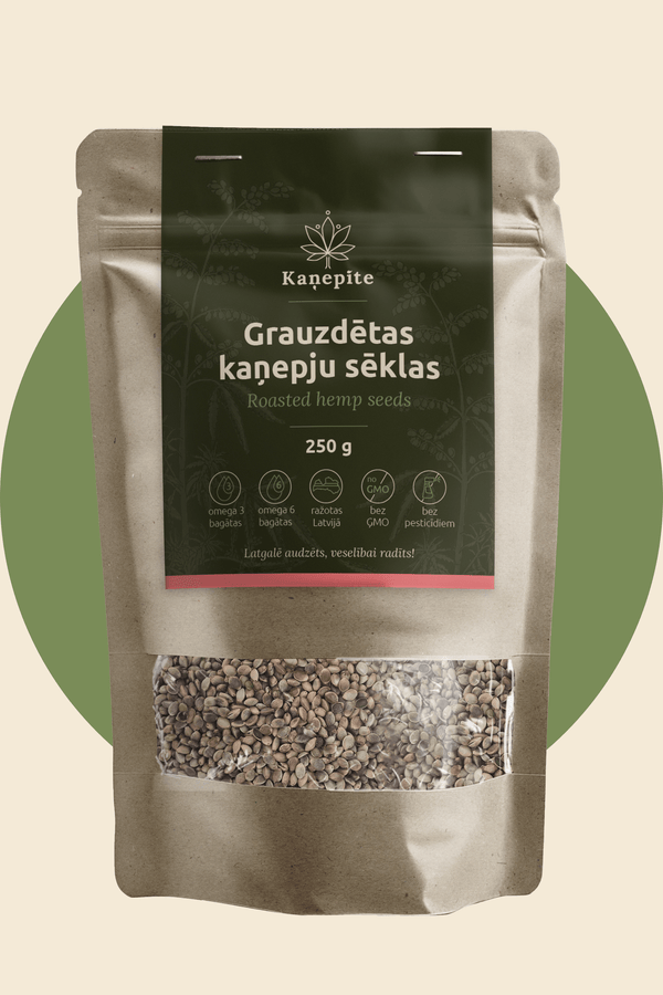 Grauzdētas kaņepju sēklas (250g) - Kaņepīte