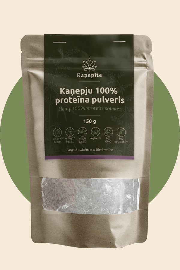 Kaņepju 100% proteīna pulveris (150g) - Kaņepīte
