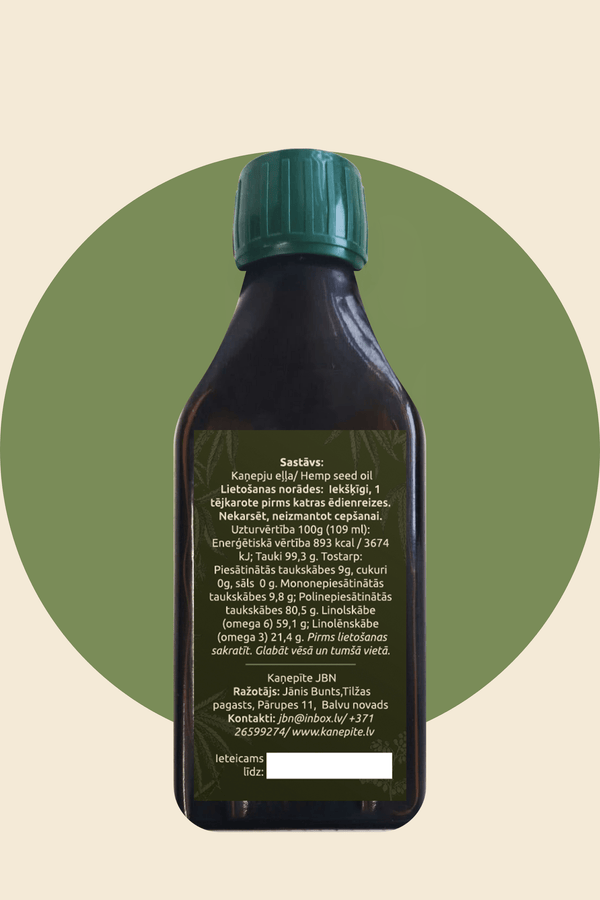 Kaņepju eļla (100ml) - Kaņepīte