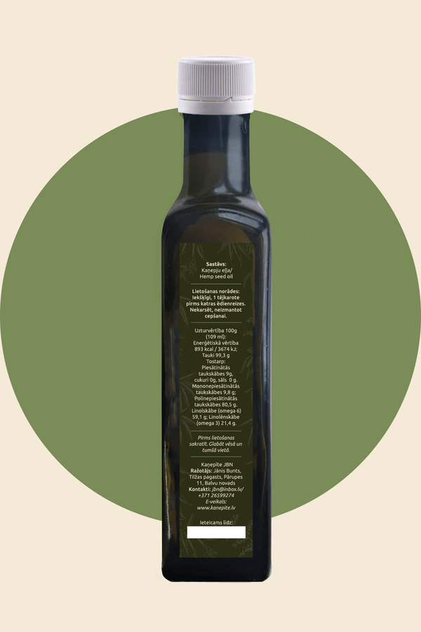 Kaņepju eļla (250ml) - Kaņepīte